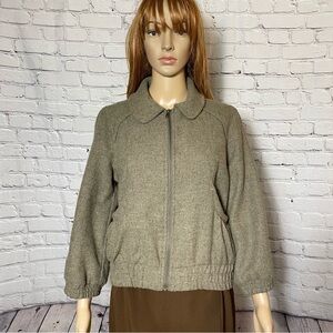 Vintage Moto Wool Blend 3/4 Sleeve Jacket Size 6